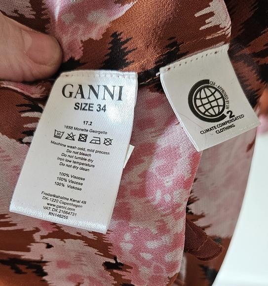 GANNI two piece tabard tunic and pant set size S or M. Pajama jam! - Picture 13 of 16